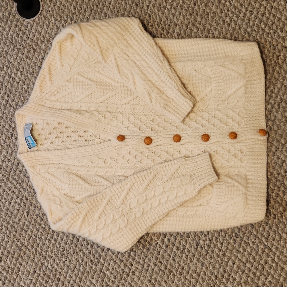Vintage John Molloy pure virgin wool cardigan XL